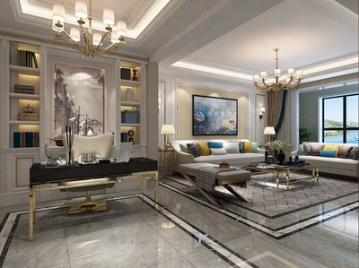 西安中鐵琉森水岸200平米復式簡歐風格裝修設計 優雅與舒適的完美融合