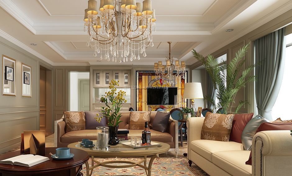 典雅與舒適的融合 美式新古典風格住宅室內裝修圖鑒